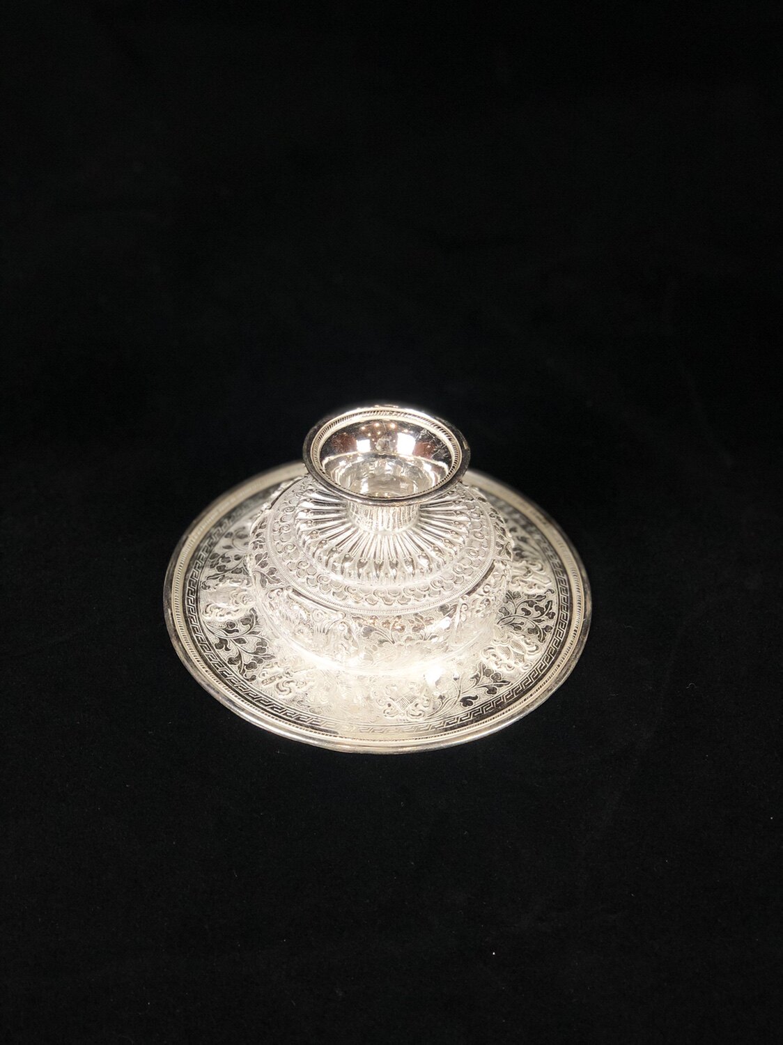 Buddha said Mongolian silver bowl lid Mongolian bowl lid Sterling silver bowl decoration