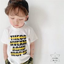 LANIKIki Summer new male and female children remove letters printed tides Personalities Pure Cotton Short Sleeves T