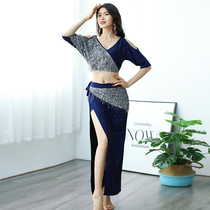 Belly dance practice clothes female beginners 2020 new sexy tassel waist scarf skirt large size group performance suit