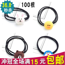 (100) cute cartoon Hairband simple headline high elastic tie hair rope does not hurt hair band FQ522
