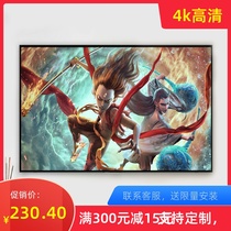 Narrow frame screen 100 inch 120 inch 150 inch 4K HD anti-light metal frame home projector screen