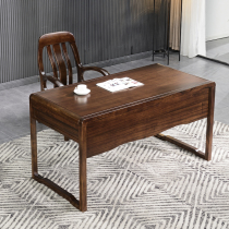 New Chinese style black walnut all solid wood computer office desk chair writing desk modern minimalist study furniture
