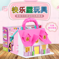 diy hut girl toy gift wooden children Puzzle House Toy House Princess Villa doll house