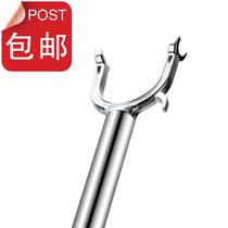 Hanging clothes Zinc alloy j pick rod hairpin Stainless steel telescopic clothes drying rod single rod straight rod type support rod clothes hanger