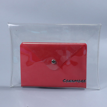 PP customized dazzling laser file bag folder zipped makeup bag frosted button bag pvc snap file bag