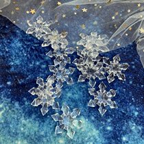 (Full 58)2 price bjd shooting props mini miniature transparent snowflake