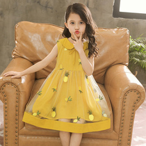 Korean childrens dress 2022 summer new Korean version of foreign style girl net gauze fairy dress Net red princess dress