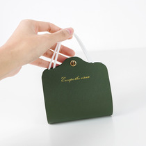 Foldable mask storage clip Japanese double-sided leather mask temporary storage clip small and fresh mask storage box bag