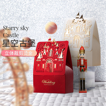 European castle Wedding gift box Wedding gift box Wedding gift box ins wind hand bag with hand gift box Empty