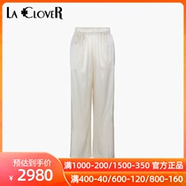(Early Autumn new products) LACLOVER Langkavin shining Starlight series mulberry silk embroidery trousers LC47QF1