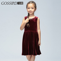2021 Spring Autumn Children Dress Nail Beads Velvet Dress 100 Hitch A Character Great Boy Girl Skirt Princess Dress Vest Skirt