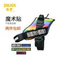 K9 chest strap 1234 size for large LOGO Velcro flash gold 16 * 5cm fixed word Gold Pink