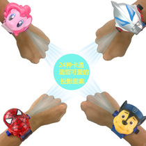 Douyin same social person flip 24 Figure electronic projection watch toy children cartoon 3D Spider-Man Altman