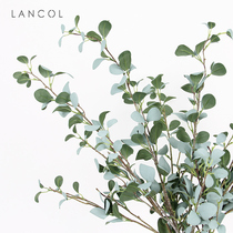 Lancol simulation flowers Nordic green plants white gray wood leaves living room table decorations ornaments fake flowers silk flowers