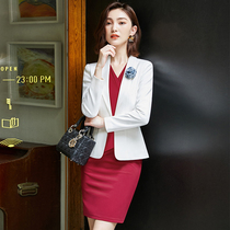 Professional suit womens autumn dress celebrity style lecturer dress temperament teacher interview costume suit two-piece overalls