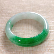Myanmar l old pit main circle jade bracelet natural floating flower green ice seed noble concubine jade bracelet childrens