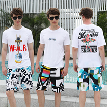  Beach pants mens shorts mens summer thin five-point trend big pants quick-drying loose casual seaside vacation sports