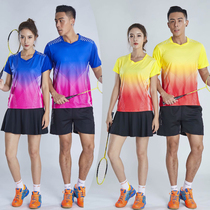 Couple short-sleeved quick-drying badminton uniforms for men and women training competition badminton jerseys volleyball uniforms