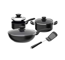 China Merchants Bank 10 yuan storm wmf blue color series pot set set wok soup pot pot spatula four-piece non-stick pan