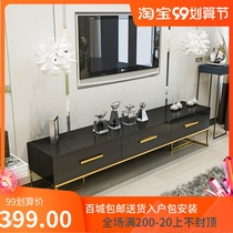 Nordic light luxury small apartment TV cabinet coffee table combination post modern home living room bedroom paint Net red TV cabinet