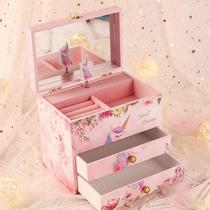 Companion Meaning Gift Music Box Eight-soundbox Children Make-up Mirror First Accessories Box Girls Creative Cute Students