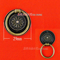 B087 antique circle chrysanthemum hand 29mm drawer pull hand furniture five gold cabinet door handle