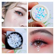 Net red eye makeup Fish scale bright diamond Pearl star flash diamond Tear diamond Mermaid rhinestone face decoration paste Hanfu stage tear mole makeup