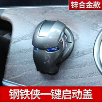 Cedes-Benz E300L C260L glc260 glc260-key start decorated with Iron Man Ignition Decorative protection lid retrofit