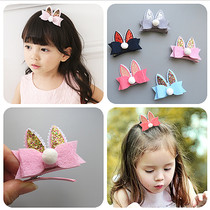 Childrens headwear hair accessories baby cute selling germination card girls three-dimensional rabbit ear hairclip Princess Liu seaside clip