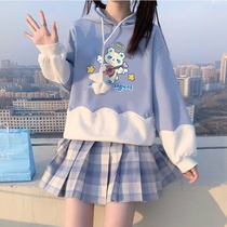 Childrens clothing girls spring clothes 2021 new childrens net red JK sweater stitching skirt female big boy spring and autumn western style fashionable
