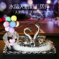 High-end creative personality car ornaments car interior accessories car incense crystal swan car decoration net red goddess