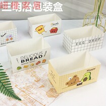 Dessert packaging carton large cartoon homemade food packaging bag outdoor dinner portable packaging transparent bag