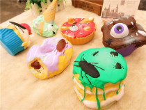 Funny disgusting simulation cake foreign original single slow rebound dessert squishy decoration whole cup spoof pinch music