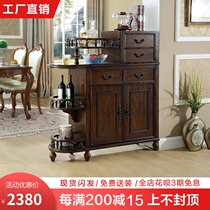 American solid wood hall cabinet Foyer cabinet Double door shoe cabinet Living room cabinet Wall European entrance cabinet Home partition cabinet