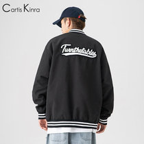 Cartis Kinra CK American baseball uniform male spring and autumn tide loose embroidery jacket coat male hip hop