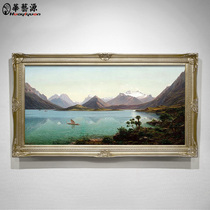 Huayiyuan hand-painted oil painting modern simple new Chinese landscape landscape painting porch hanging painting living room decoration painting mural