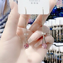 Fang Anan Yiwu Lovers Tears Ear Chain 2021 New Tide Tassel Earrings Long Water Drop