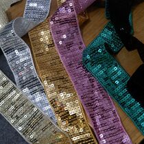 High-grade clothing square beads handmade nail beads sequins sparkling lace strip DIY dress belt jewelry decoration materials