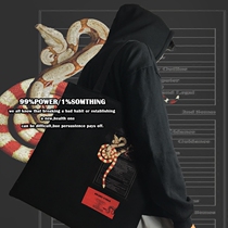 NOLABEL custom ulazzang design sense dark magic snake canvas bag retro tote bag diagonal shoulder bag