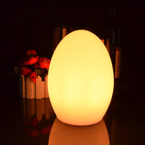 led egg-shaped light colorful luminous bar hotel outdoor high-end remote control egg-shaped rechargeable Western restaurant decoration table