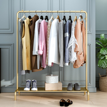 High-grade single pole drying rack household hanger floor-to-ceiling bedroom hanger balcony iron hanger cool hanging shelf