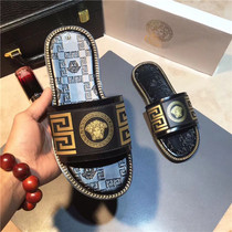 Mens genuine leather slippers mens summer fashion casual outwear beach shoes 2020 new Inn trendy bull leather sandals