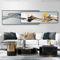 Modern simple new Chinese living room hanging painting abstract light luxury lines sofa background wall decoration painting superimposed murals