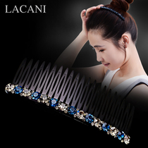 Hair comb bangs comb Rhinestone plug comb Korean headdress simple side card broken hair back of the head with dense tooth plate hairpin