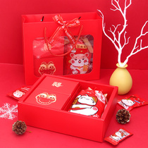 New years snowflake cake packaging gift box lion dance portable box nougat Cookie Candy Spring Festival celebration