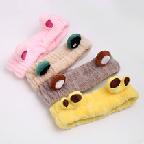 Red Hair Hair Hair Clamp Wash Mask Mask Non-Slip and Cute Korean Headdress