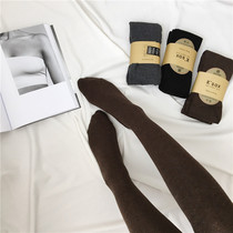 Now Linzi chic Korean cotton thread self-reserved hoarding knitted pantyhose black dark gray coffee color special