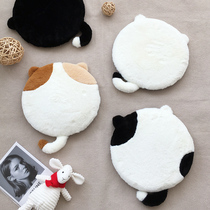 The classic beauty family ZOODII cute imitation rabbit hair cat memory cotton cushion round window girl heart plush chair cushion