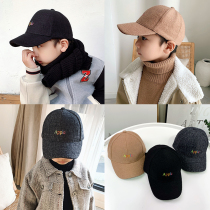 Childrens hat mens damp autumn winter 100 hitch a duck tongue hat boy Korean version of wool Warm Hat Baseball Cap Baby Hat