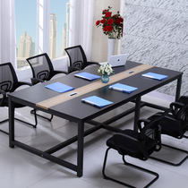 Big conference table simple modern desk 2 meters 2 4 3 6 4 8 meters long Table 1 2 wide staff training table